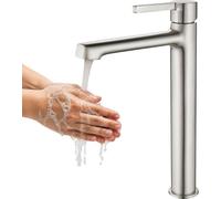ALITA - Grifo de lavabo de superficie en acabado plateado