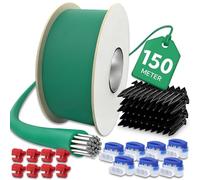 Alitree 150m Cable Delimitador para Robots Cortacésped, 100 Clavijas | +12 Terminales Conexión,12 Conectores Cable,Cable perimetral para cortadoras de césped,Compatible Worx Gardena