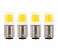 ALIVIM 4 Piezas BA15D 110V 220V 5W COB LED Bombilla Lámpara Doble Contacto Bayoneta Base Tornillo Araña Máquina De Coser Iluminación Hogar Halógena Regulable,Cold white,110V