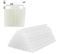 Alix - Pack de 50 palos de pegamento caliente 7 mm - Transparente - Pistola de pegamento Glue Gun ALIX