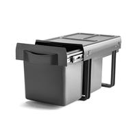 ALK System Cubo de Basura Extraíble Midi Light Antracita con 2 Cubos de 16 Litros