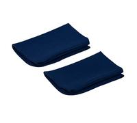 Alkamto 2 fundas de almohada de 40 x 25 x 10 cm para almohada cervical de viaje, de algodón, lavable, transpirable, ergonómica, suave, fundas de almohada (azul marino)