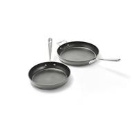 All-Clad 2100100269 HA1 - Juego de freír (10 pulgadas, 12 pulgadas), aluminio anodizado duro, negro