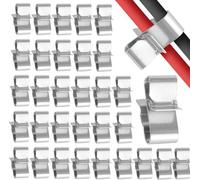 Allecto Plus - Clips para cables solares - Acero inoxidable - Paneles solares - Clips para cables - Conectores para cables fotovoltaicos - Clips para cableado de remolques - Embarcaciones - Juego de 5