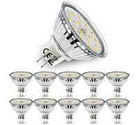 Allesgute Pack de 10 Bombillas LED MR16 GU5.3 12V, Blanco Natural 4500K, 5W Equivalente a 45W Bombilla Halógena, Brillante MR16 LED Spot 480LM, Ángulo de Haz 120° Ø50x45mm, No Regulable