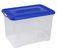 ALLIBERT 226286 Handy Box Tapa ▒ Click Transparente plástico, plástico, Color Azul, 60 x 40 x 39 cm