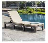 ALLIBERT by KETER Sillón lounge Daytona con cojines, 4 posiciones, Beige