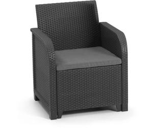 ALLIBERT by KETER Sillón SanRemo imitación ratán tejido gris grafito