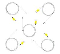 ALLmeter 5 sensores de temperatura tipo K, cable de 3 m con mini enchufe, de -50 °C a 400 °C, para medidor de temperatura con sonda