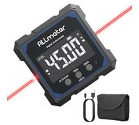 ALLmeter Inclinómetro Láser Magnético Recargable de Cuatro Caras - Medidor Digital, Rango 4×90°, Resolución 0,05°, 340mAh, Puerto Type-C, IP54