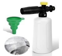 ALLOMN Lanza de espuma de nieve para lavadora a presión Karcher K Series (K2, K3, K4, K5, K6, K7), 750 ml, a prueba de fugas, botella de espuma para coches con embudo