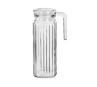 AllPerfect Shop | Jarra de Cristal con Tapa Blanca - Ideal para Agua, Jugos y Té Helado - Perfecta para Hogar, Cocina, Oficina o Reuniones - Disponible en 1L y 1.8L | Marca Alessandro