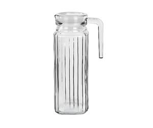 AllPerfect Shop | Jarra de Cristal con Tapa Blanca - Ideal para Agua, Jugos y Té Helado - Perfecta para Hogar, Cocina, Oficina o Reuniones - Disponible en 1L y 1.8L | Marca Alessandro