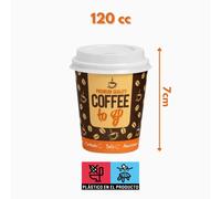 AllPerfect Shop | Vaso de cartón con tapa, ideal para los negocios take away 100% reciclables | Tapa drink práctico para beber que impide derrames y pérdidas de líquidos | Marca Maxi Products
