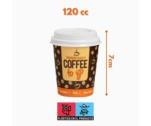 AllPerfect Shop | Vaso de cartón con tapa, ideal para los negocios take away 100% reciclables | Tapa drink práctico para beber que impide derrames y pérdidas de líquidos | Marca Maxi Products