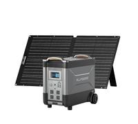 ALLPOWERS Estacion de Energia Portatil R4000, Ampliable Hasta 12,96 kwh, 3456Wh(Pico 6000W) Generador Solar con Batería LiFePo4, 4×4000W Tomas de CA, Carga Rápida de 1,2H (R4000+SE100)