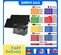 ALLPOWERS-generador Solar de 2400W, cargador de batería, salida de CA de onda sinusoidal pura de 110V/230V con Panel Solar portátil de 2 × 100W para exteriores S2000 with 2X100W