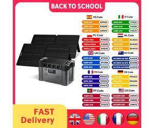 ALLPOWERS-generador Solar de 2400W, cargador de batería, salida de CA de onda sinusoidal pura de 110V/230V con Panel Solar portátil de 2 × 100W para exteriores S2000 with 2X100W