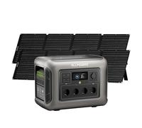 ALLPOWERS Generador solar R1500, batería LiFePO4 de 1152 WH, 4 estaciones de energía portátiles de salida de CA de 1800 W con 2 paneles solares de 200 W para jardín, viajes, camping, RV, emergencia
