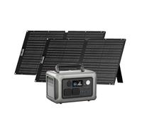 ALLPOWERS Generador solar R600, baterías LiFePO4 de 299 WH, 2 salidas de CA de 600 W (pico de 1200 W), con 2 paneles solares de 100 W, emergencia para viajes, camping, RV
