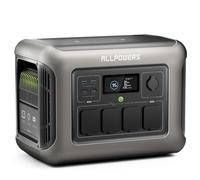 ALLPOWERS R1500 Estación de energía portátil 1152 Wh LiFePO4 batería 1800 W (pico 3000 W) generador solar CA salida Emergencia móvil para jardín, fiesta, viajes, camping, autocaravana