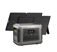 ALLPOWERS R1500 generador solar con 2 x 100W paneles solares plegables, 1152Wh LiFeP04 batería, 2 x 15W carga rápida inalámbrica, función UPS, 1500W entrada máxima, camping, al aire libre