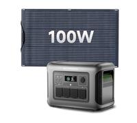 ALLPOWERS R1500 LITE generador sola portatil 1056Wh Paneles solares 100W | pico 3200W,Batería LiFePo4,Paneles solares flexible IP68 ,MPPT 650W max,SAI<15ms,para Hogar Emergencias Exteriores