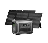 ALLPOWERS R1500 LITE generador solar portatil 1056Wh 2 Paneles solares 100W | pico 3200W,Batería LiFePo4,MPPT 650W max,SAI<15ms,Carga Solar/Red/Coche,para Hogar Emergencias Exteriores