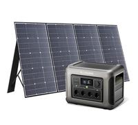 ALLPOWERS R1500 LITE generador solar portatil 1600W (pico 3200W)/1056Wh Batería LiFePo4,MPPT 650W max,SAI<15ms,Carga Solar/Red/Coche,para Hogar Emergencias Exteriores (R1500 LITE+SP037-400W)