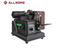 Allsome-lijadora eléctrica de 180W, Minilijadora de correa con 10 piezas, 533x30mm, Compatible con batería Makita de 18V y CA de 220V SET A