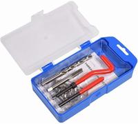 Alltooetools Kit de herramientas de reparación de roscas M8 x 1,25 mm, kit helicoidal métrico con broca HSS, 20 insertos de rosca de alambre