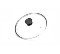 Tapa de vidrio Alluflon, 22 cm, redonda, negra, transparente, 22 cm