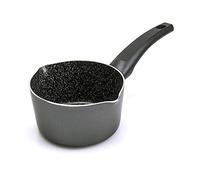 Alluflon Tradizione Italia Cazo con Boquilla, aluminio, negro, 14 cm