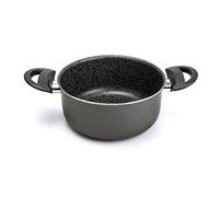 Alluflon Tradizione Italia Cazuela con Asas, Superficie de Piedra, Revestimiento Antiadherente y Antirayaduras, Apta para el Lavavajillas, 22 cm