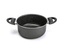 Alluflon Tradizione Italia Cazuela con Asas, Superficie de Piedra, Revestimiento Antiadherente y Antirayaduras, Apta para el Lavavajillas, 16 cm