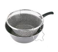 Alluflon Tradizione Italia Freidora con Cesta y 2 Asas, Antiadherente con Efecto Piedra, Apta para la Mayoría de las Cocinas, Apta para el Lavavajillas, Diámetro 24 cm