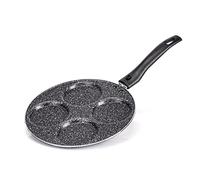 Alluflon Tradizione Italia Sartén con 4 Moldes Antiadherente con Efecto Piedra y Revestimiento Antirayaduras, Apta para la Mayoría de las Cocinas, Apta para el Lavavajillas, Diámetro 23 cm
