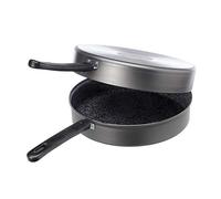 Alluflon Tradizione Italia Sartén Doble para Tortillas Antiadherente con Efecto Piedra y con Revestimiento Antirayaduras, Apta para Mayoría de Cocinas y Lavavajillas (excepto inducción),Diámetro 28 cm
