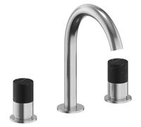 ALLUVION Minerva: Grifo de lavabo de acero inoxidable con tres orificios y caño alto, modelo 150