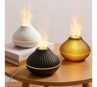 ALMA® Difusor & Humidificador de Aceites Esenciales Efecto Llama - 7 Colores, Ultra-Silencioso, Apagado Automático Casa, Habitación, Yoga & Oficina