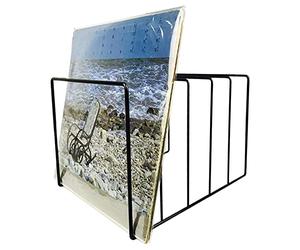 Almacenamiento de discos de vinilo - estantería de hierro ,Organizador de carpetas de archivos Clasificador para escritorio, almacenamiento de libros, expositor para cocinar, decoración,