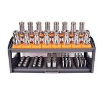 Almacenamiento De Herramientas De Doble Capa CNC De 16 Posiciones | Bandeja De Almacenamiento De Herramientas De Acero De Dos Niveles For Taller Mecánico, Cuna De Herramientas(ISO25)