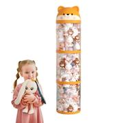 Almacenamiento de peluches Torre Organizador de Almacenamiento de Animales | Lindo tubo para juguetes, contenedor transparente con capacidad decoración del hogar para la decoración de la habitación de
