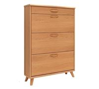 Almacenamiento de zapatos Gabinete for zapatos con 3 cajones abatibles, gabinete de almacenamiento delgado que ahorra espacio, organizador independiente for entrada, pasillo, dormitorio(60x17x133cm)