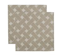 Almedahls Servilletas 45x45 cm Korg XL. 2-pack Natur-taupe