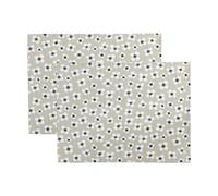 Almedahls Set de 2 individuales para mesa Belle Amie Beige. 34x45 cm