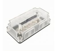 Almencla Colectora con Base PA66 Versátil Distribuidor Corrien con Bornes Tornillo Resisn Riel Alimentación para Iluminación, 6 Vías Fila Única