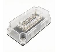 Almencla Colectora con Base PA66 Versátil Distribuidor Corrien con Bornes Tornillo Resisn Riel Alimentación para Iluminación, 6 Formas Doble Filas