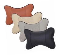 Almohada Cervical de Coche Transpirable Gris de Algodón | Cojín Pequeño para Reposacabezas, Apoyo Cervical Firme, Uso en Viaje y Descanso Color Aleatorio