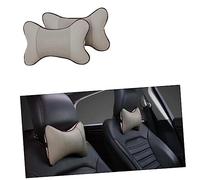 Almohada Cervical Diseño Ergonómico para Coche Transpirable | Cojín de Apoyo para Espalda y Reposacabezas, Algodón con Cremallera, Diseño Práctico, Color Gris Color Aleatorio